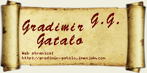 Gradimir Gatalo vizit kartica
